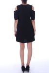 TUNIC DRESS SHOULDER BEADS 9042 BLACK