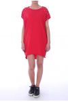 ROBE TUNIQUE PERLES 9039 ROUGE