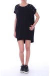 ROBE TUNIQUE PERLES 9039 NOIR