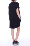 ROBE TUNIQUE PERLES 9039 NOIR