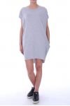 TUNIC DRESS BEADED 9039 GRAY