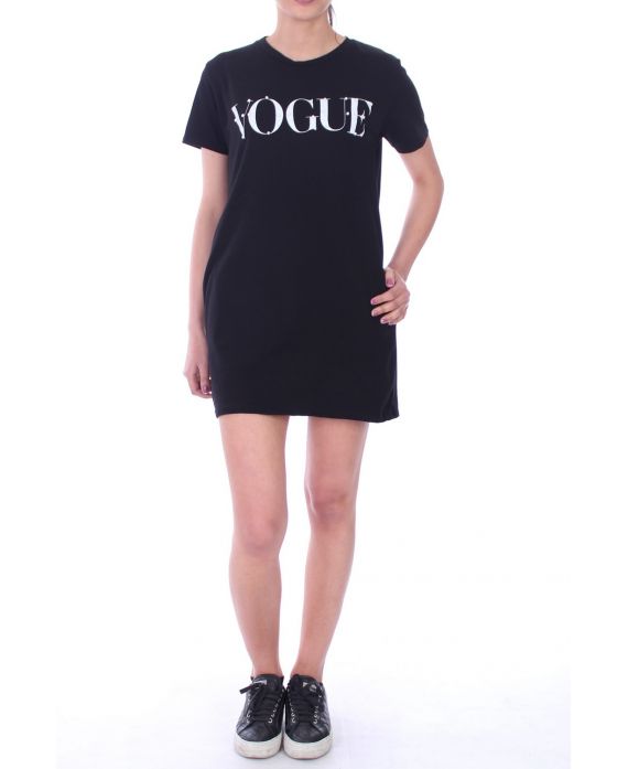 TUNIC DRESS VOGUE PEARLS 9040 BLACK