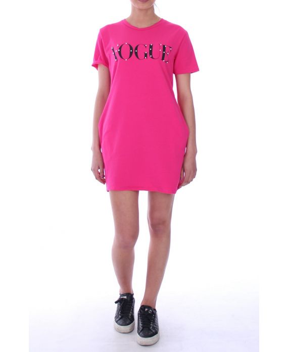 KLEID-TUNIKA-VOGUE PERLEN 9040 FUSHIA