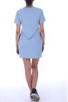 KLEID-TUNIKA-VOGUE PERLEN 9040 AZUR-BLAU