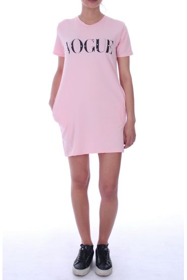 KLEID-TUNIKA-VOGUE PERLEN 9040 ROSA