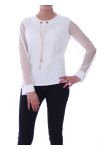 TOP BIJOU PERLES 6092 BLANC