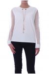 TOP BIJOU PERLES 6092 BLANC