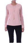 TOP BIJOU PERLES 6092 ROSE