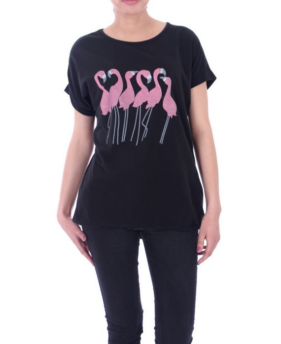 T-SHIRT PRINTS 9015 ZWART