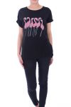 T-SHIRT IMPRIME 9015 NEGRO