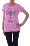 T-SHIRT BEDRUKKEN STRASS 9020 FUSHIA