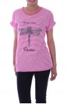 T-SHIRT BEDRUKKEN STRASS 9020 FUSHIA