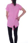 T-SHIRT BEDRUKKEN STRASS 9020 FUSHIA