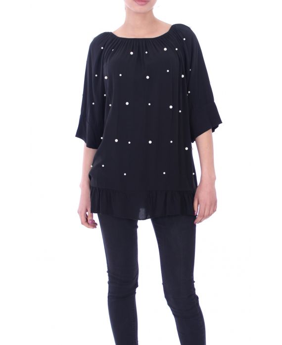 TUNIC BEADED 9031 BLACK