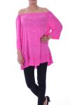 TUNIC BEADED 9031 FUSHIA