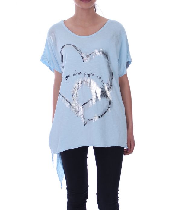 T-SHIRT PRINTS 9017 BLAUW