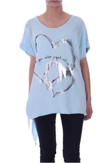 T-SHIRT PRINTS 9017 BLAUW