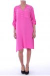 TUNIC DRESS BEADED 9019 FUSHIA