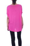 T-SHIRT DI PIUME STRASS 9029 FUSHIA