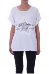 T-SHIRT DE ESTRELLA LENTEJUELAS 9033 BLANCO