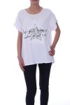 T-SHIRT DE ESTRELLA LENTEJUELAS 9033 BLANCO