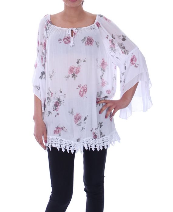 TUNIC BOHEMIENNE 9032 WHITE