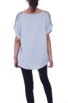 T-SHIRT MET KNOOP PARELS 9030 GRIJS