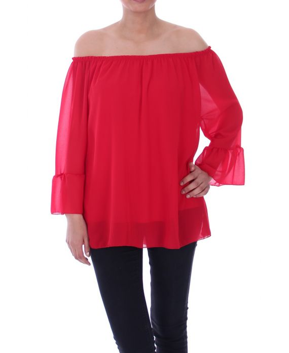 TUNIC NECKLINE ELASTIQUEE 9027 RED