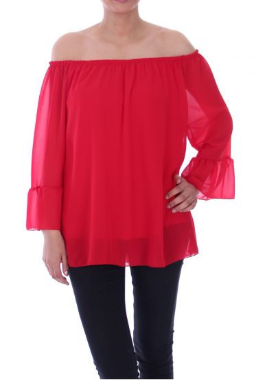 TUNIC NECKLINE ELASTIQUEE 9027 RED