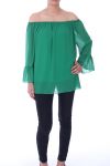 TUNIC NECKLINE ELASTIQUEE 9027 GREEN