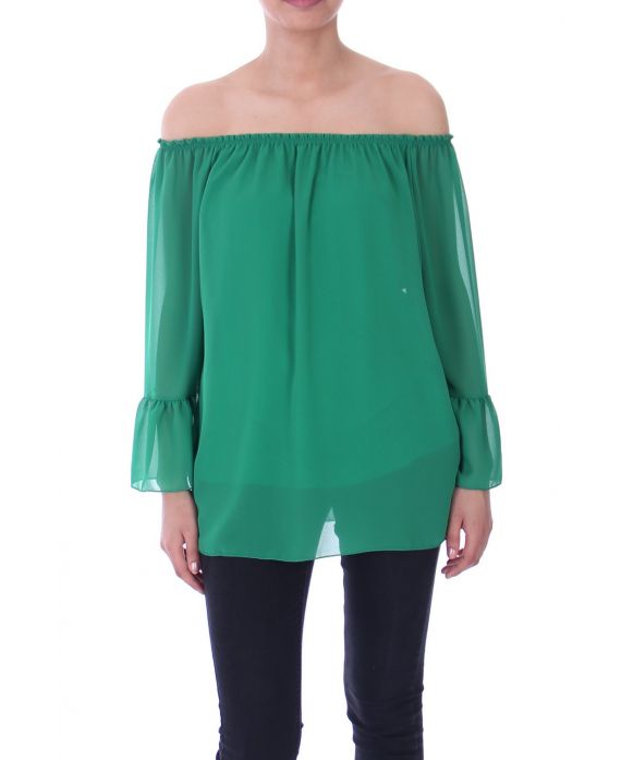 TUNIC NECKLINE ELASTIQUEE 9027 GREEN