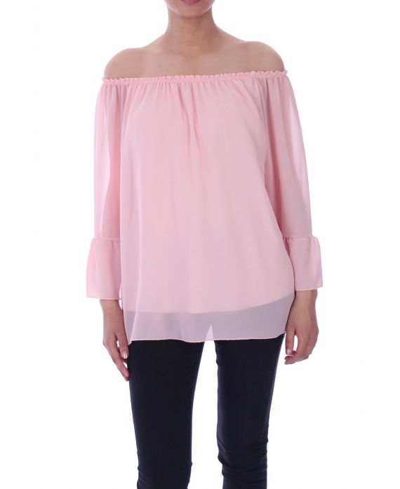 TUNIC NECKLINE ELASTIQUEE 9027 PINK