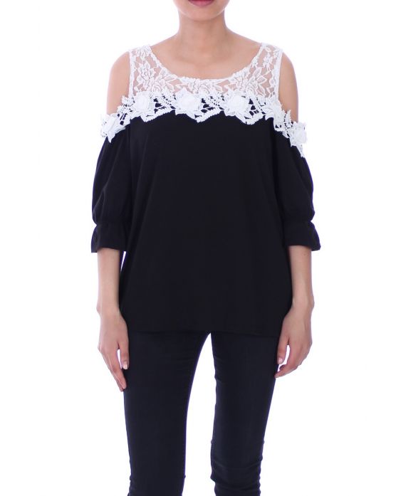 LACE TOP 9010 BLACK