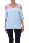 TOP DENTELLE 9010 BLEU