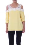 TOP DENTELLE 9010 JAUNE