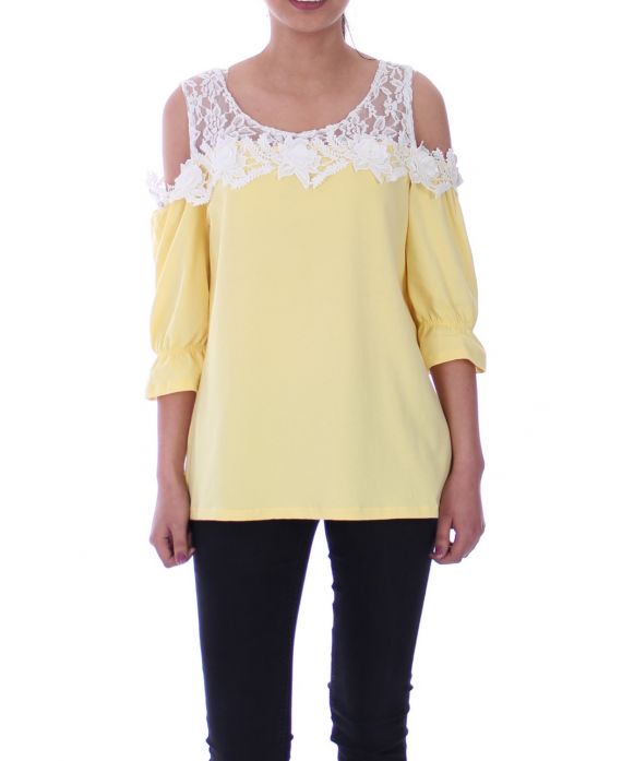 LACE TOP 9010 YELLOW