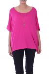 T-SHIRT + NECKLACE 9038 FUSHIA