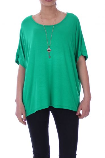 T-SHIRT + COLLANA 9038 VERDE