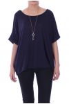 T-SHIRT + COLLANA 9038 BLU NAVY