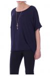 T-SHIRT + COLLANA 9038 BLU NAVY