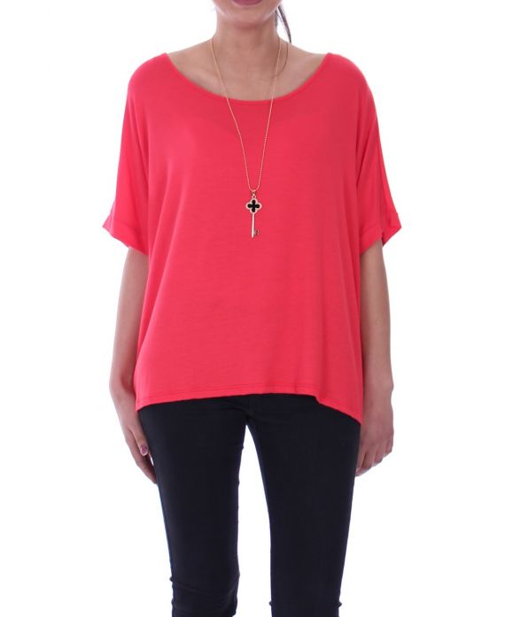 T-SHIRT + COLLANA 9038 CORALLO