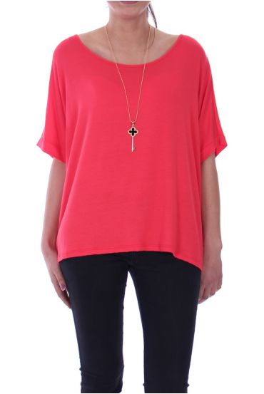 T-SHIRT + COLLANA 9038 CORALLO