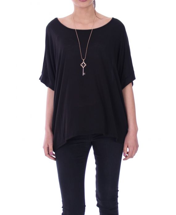 T-SHIRT + COLLANA 9038 NERO