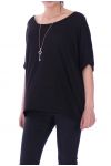 T-SHIRT + COLLANA 9038 NERO