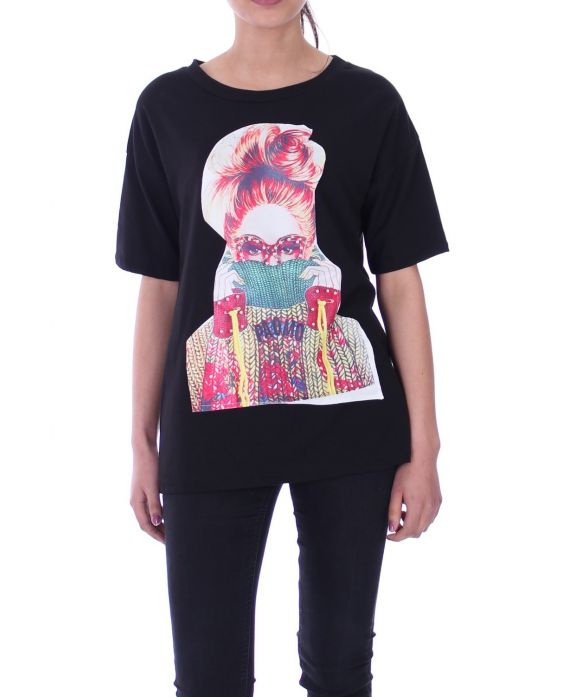 T-SHIRT FASHION 9012 NOIR