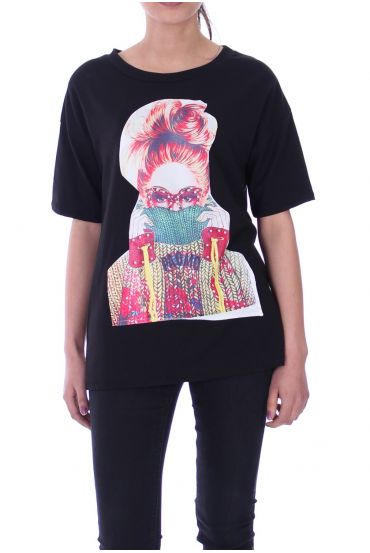 T-SHIRT FASHION 9012 NOIR