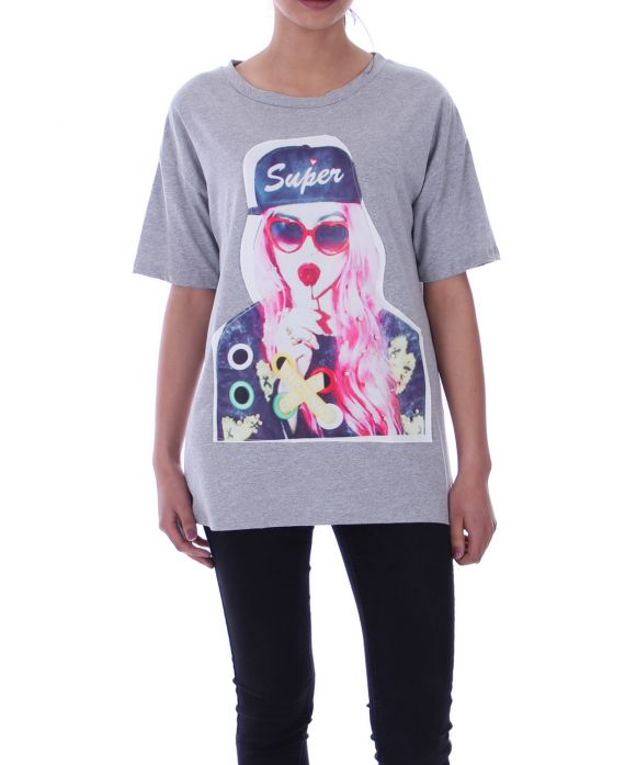 T-SHIRT FASHION 9011 GRIS