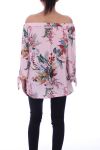 BEDRUCKTE TUNIKA TROPICAL 5072 ROSA