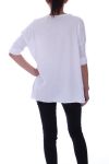 T-SHIRT IMPRIME 6099 BLANC