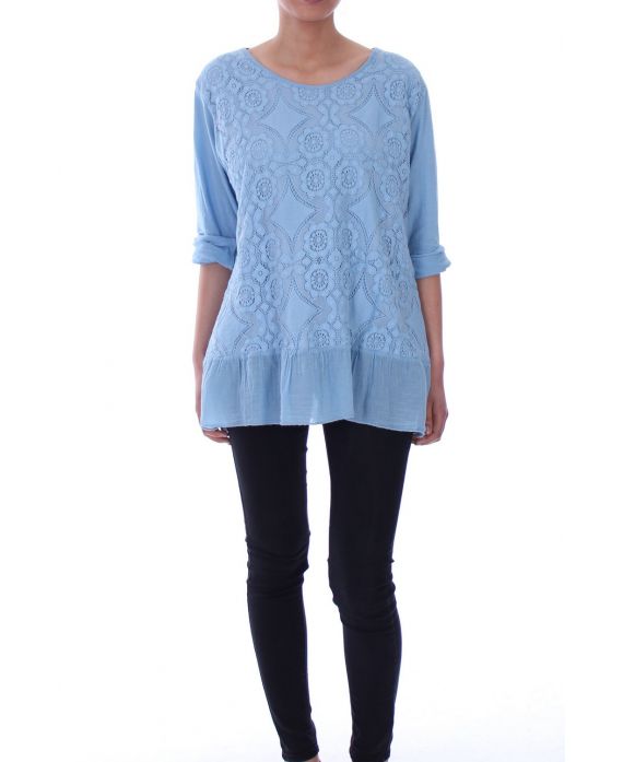 TUNIC LACE 6053'AZUR